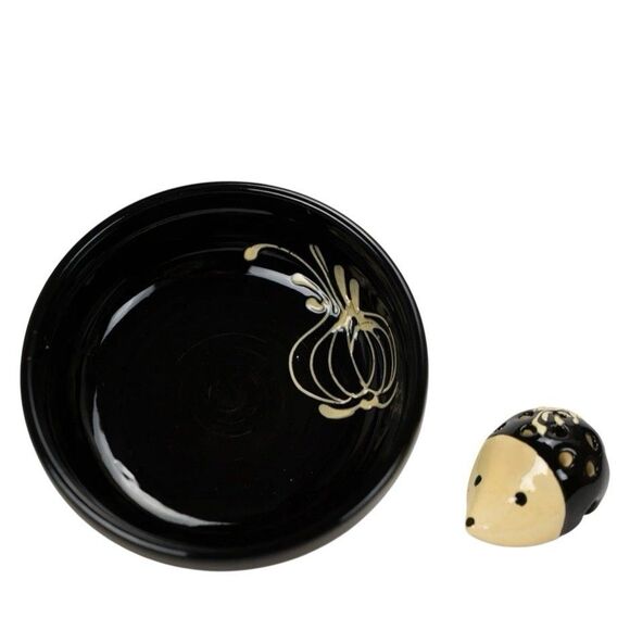 Hedgehog Toothpick Holder Olive Bowl Dish Handpainted Made in Spain Serving Dish - Picture 2 of 4